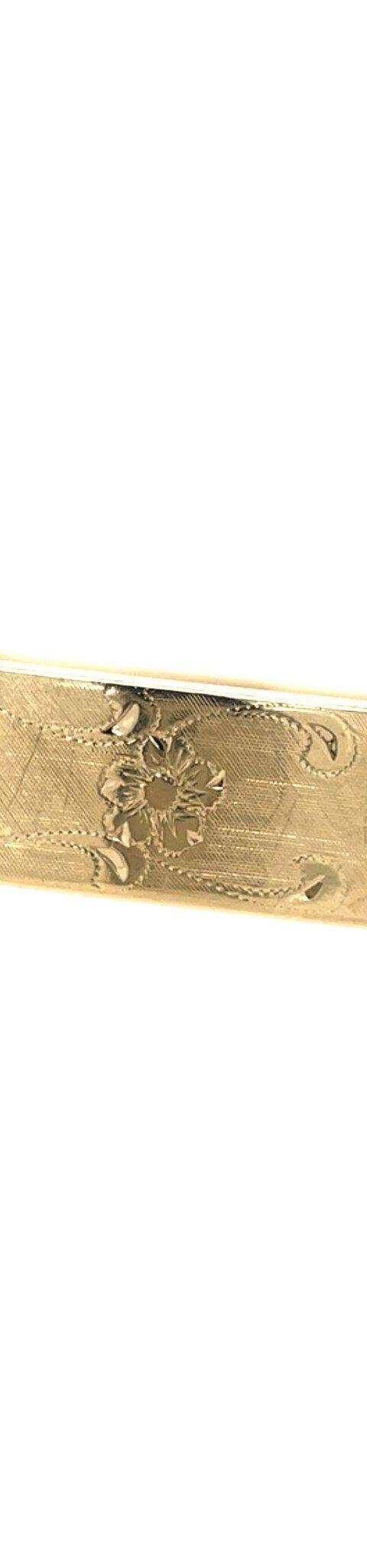 Vintage 14K Gold Bangle with Engraving